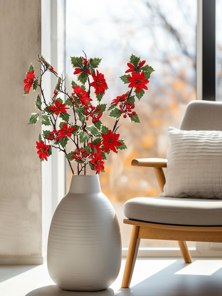 4 Piezas de Flores Artificiales de Pascua, 30,31 Pulgadas, Flores Navideñas con Frutos Rojos, Flores de Pascua Rojas de Seda, Ramo de Pascua para Decoración NavideñaVisita la tienda de Xnferty
Buscar en esta página
18,79 €18,79€ 